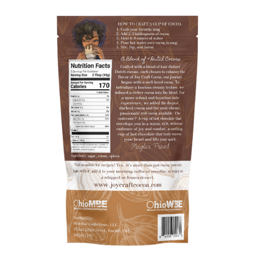 Pumpkin Spice 7.6 oz Joy Craft Cocoa Dairy Free Hot Cocoa