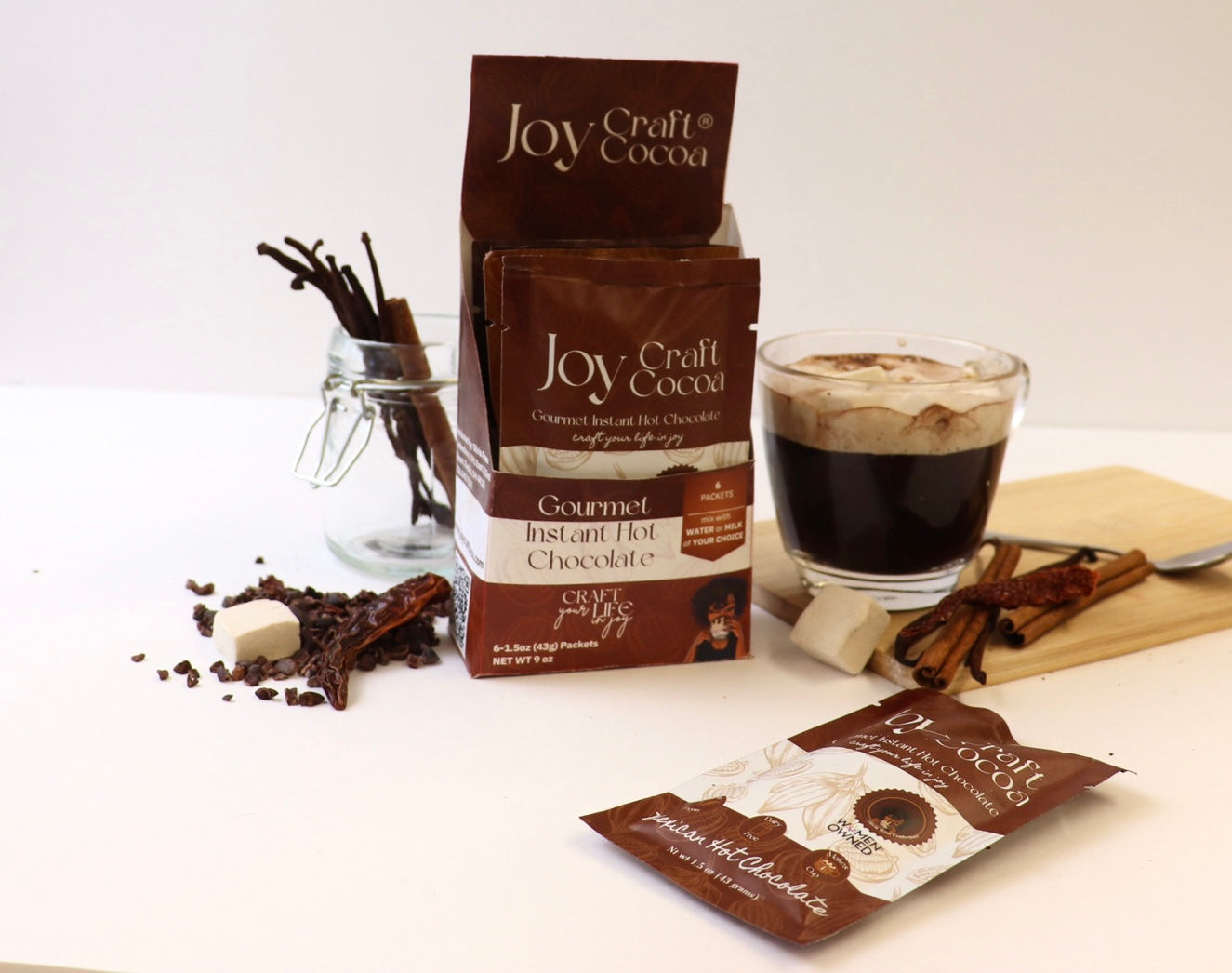 Mexican Hot Chocolate - Single Serving Packets 1.5 oz, Joy Craft Cocoa